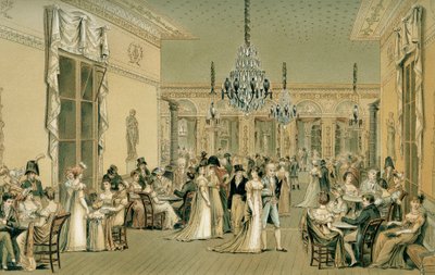 Salon in Café Frascati, Parijs (Le Grand Salon de Frascati) door Philibert Louis Debucourt